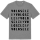 Mid Heather Gray t-shirt med Volgseleby ordlek t-shirt