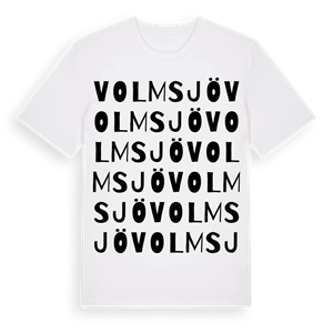 Volmsjö ordlek t-shirt – ekologisk bomull t-shirt från Pinshirt