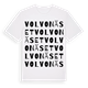 White t-shirt med Volvonäset ordlek t-shirt