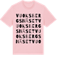 Pink Cotton t-shirt med Vuoksbergsnäset ordlek t-shirt