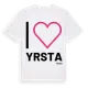 White t-shirt med Jag älskar Yrsta t-shirt stort tryck