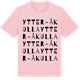 Pink Cotton t-shirt med Ytter-Åkulla ordlek t-shirt