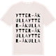 Vintage White t-shirt med Ytter-Åkulla ordlek t-shirt