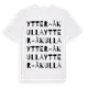 White t-shirt med Ytter-Åkulla ordlek t-shirt