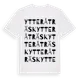 White t-shirt med Ytteråträsk ordlek t-shirt