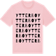 Pink Cotton t-shirt med Ytterbo ordlek t-shirt