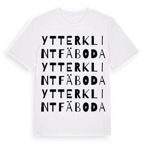 Ytterklintfäboda ordlek t-shirt – ekologisk bomull t-shirt från Pinshirt