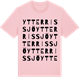 Pink Cotton t-shirt med Ytterrissjö ordlek t-shirt