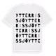 White t-shirt med Ytterrissjö ordlek t-shirt