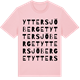 Pink Cotton t-shirt med Yttersjöberget ordlek t-shirt