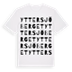 White t-shirt med Yttersjöberget ordlek t-shirt