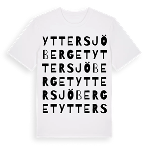 Yttersjöberget ordlek t-shirt – ekologisk bomull t-shirt från Pinshirt