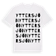 White t-shirt med Yttersjön ordlek t-shirt