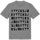 Mid Heather Gray t-shirt med Yttersjön ordlek t-shirt