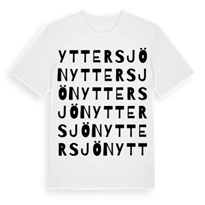 Yttersjön ordlek t-shirt – ekologisk bomull t-shirt från Pinshirt