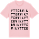 Pink Cotton t-shirt med Yttervik ordlek t-shirt