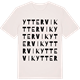Vintage White t-shirt med Yttervik ordlek t-shirt