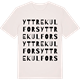Vintage White t-shirt med Yttre Kulfors ordlek t-shirt