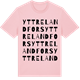 Pink Cotton t-shirt med Yttre Landfors ordlek t-shirt