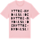 Pink Cotton t-shirt med Yttre-Nydalsliden ordlek t-shirt