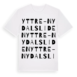 Yttre-Nydalsliden ordlek t-shirt – ekologisk bomull t-shirt från Pinshirt