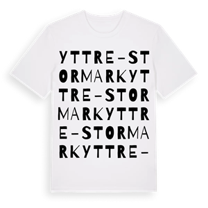 Yttre-Stormark ordlek t-shirt – ekologisk bomull t-shirt från Pinshirt