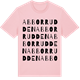 Pink Cotton t-shirt med Abborrudden ordlek t-shirt