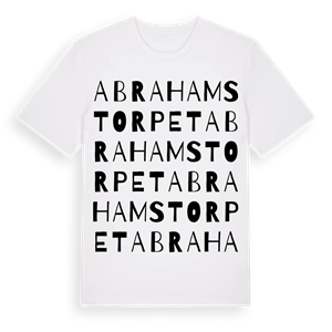 Abrahamstorpet ordlek t-shirt – ekologisk bomull t-shirt från Pinshirt