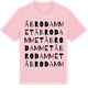Pink Cotton t-shirt med Åbrodammet ordlek t-shirt