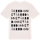 Vintage White t-shirt med Åbrodammet ordlek t-shirt