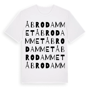 Åbrodammet ordlek t-shirt – ekologisk bomull t-shirt från Pinshirt