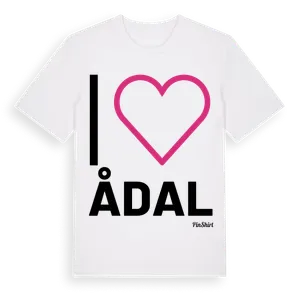 Jag älskar Ådal t-shirt stort tryck – ekologisk bomull t-shirt från Pinshirt