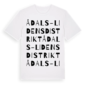 Ådals-Lidens distrikt ordlek t-shirt – ekologisk bomull t-shirt från Pinshirt