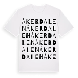 Åkerdalen ordlek t-shirt – ekologisk bomull t-shirt från Pinshirt