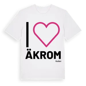 Jag älskar Äkrom t-shirt stort tryck – ekologisk bomull t-shirt från Pinshirt