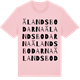 Pink Cotton t-shirt med Älandsbodarna ordlek t-shirt