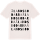 Vintage White t-shirt med Älandsbodarna ordlek t-shirt