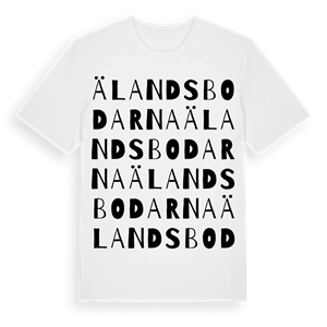 Älandsbodarna ordlek t-shirt – ekologisk bomull t-shirt från Pinshirt