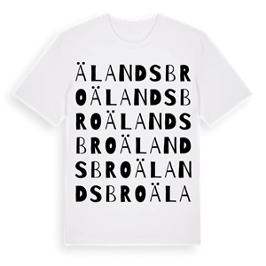 Älandsbro ordlek t-shirt – ekologisk bomull t-shirt från Pinshirt