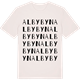 Vintage White t-shirt med Albybyn ordlek t-shirt