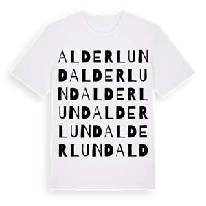 Alderlund ordlek t-shirt – ekologisk bomull t-shirt från Pinshirt