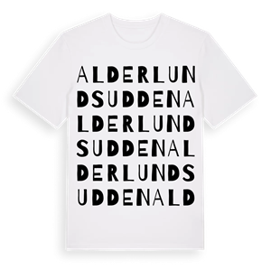 Alderlundsudden ordlek t-shirt – ekologisk bomull t-shirt från Pinshirt