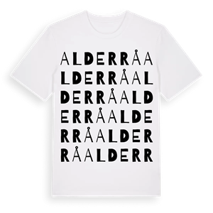 Alderrå ordlek t-shirt – ekologisk bomull t-shirt från Pinshirt