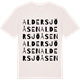 Vintage White t-shirt med Aldersjöåsen ordlek t-shirt