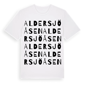 Aldersjöåsen ordlek t-shirt – ekologisk bomull t-shirt från Pinshirt