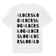 White t-shirt med Alderskog ordlek t-shirt