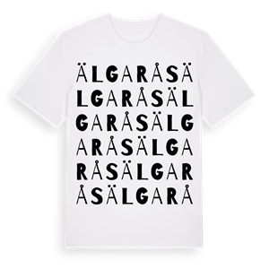Älgarås ordlek t-shirt – ekologisk bomull t-shirt från Pinshirt