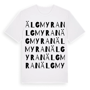 Älgmyran ordlek t-shirt – ekologisk bomull t-shirt från Pinshirt