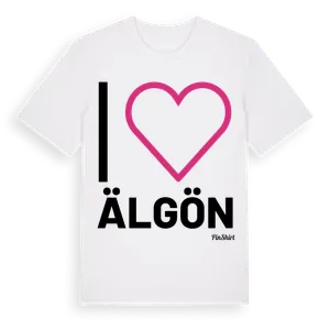 Jag älskar Älgön t-shirt stort tryck – ekologisk bomull t-shirt från Pinshirt