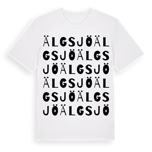 Älgsjö ordlek t-shirt – ekologisk bomull t-shirt från Pinshirt